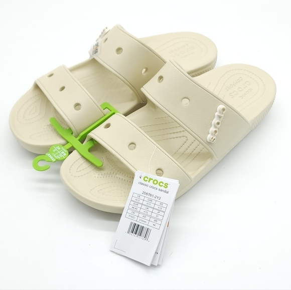 Crocs Classic Mens Slip-on Two Strap Jibbitz Charm Sandals Size 13 main image 5